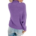 thumbnail image 3 of Autumn Winter Women Fashion Turtle Neck Cable Sweater Chunky Knit Jumper Pullover, 3 of 5