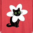 thumbnail image 2 of Instant Message - Derpy Flower Cat - Women's Lightweight French Terry Pullover, 2 of 6