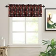 thumbnail image 2 of Christmas Red Green Classic Buffalo Plaid Snowflake Pattern Valances for Windows Rod Pocket Curtain Valance Window Treatment Short Curtains for Kitchen Living Room, 42"x12", 2 of 5