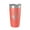 Coral, variant on Arrowhead Lake Map Tumbler Travel Mug Insulated Laser Engraved Coffee Cup Poconos Pennsylvania 20 oz White