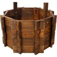 thumbnail image 6 of Wooden Wishing Well Outside, Large Wishing Well Planter with Hanging Bucket, Rustic Flower Planter Patio Garden Lawn Home Decor, 45.4'' x 20'' x 20'', 6 of 7