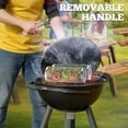 thumbnail image 6 of Rolling Grill Baskets with Removable Wooden Handle, 304 Stainless Steel BBQ Cage for Vegetables, Seafood and Outdoor Grilling, Nesting Design, 6 of 7