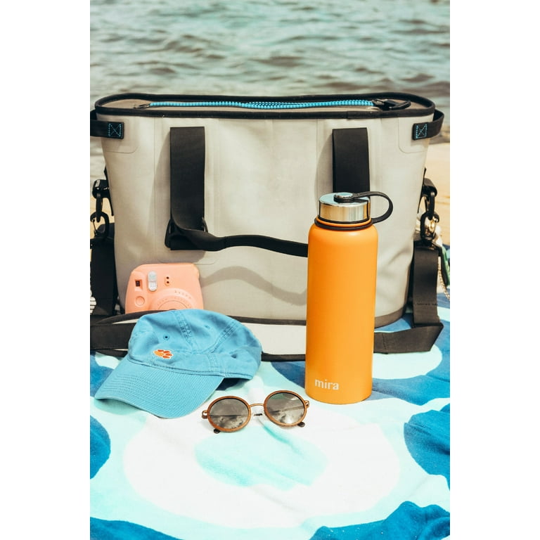 MIRA 40 Oz Stainless Steel Vacuum Insulated Wide Mouth Water Bottle, Thermos Keeps Cold for 24 hours, Hot for 12 hours, Double Walled Powder  Coated Travel Flask