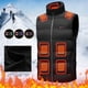 thumbnail image 1 of Chaleco calefactable para hombres y mujeres, recargable por USB, 3 niveles de calor, 18 zonas (3XL), negro Chaquetas con calefacción eléctrica, 1 of 9