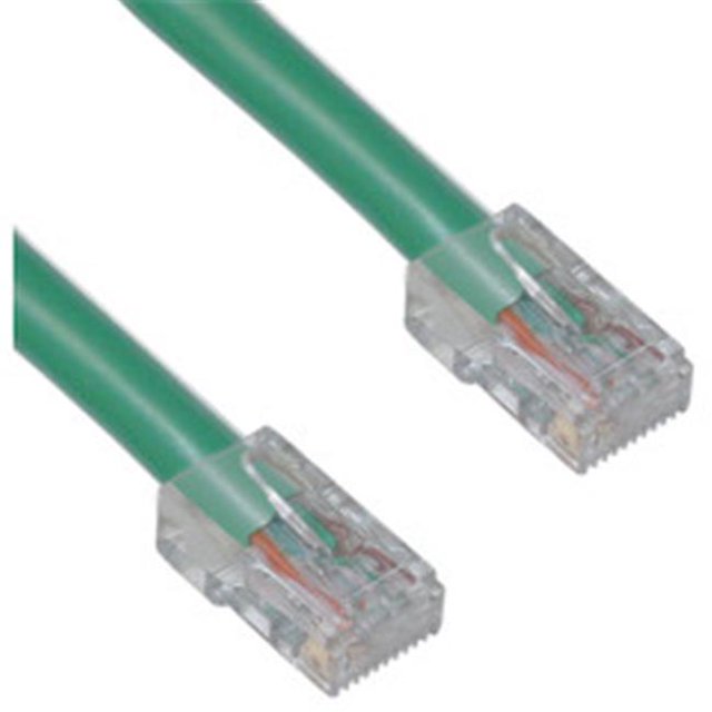 Cat5e Green Ethernet Patch Cable Bootless 14 foot