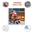 thumbnail image 2 of Cozy Santa by Fireplace Festive Christmas Tree Holiday Family Gifts Canvas Painting Poster Wall Art Decorative Picture Prints Modern Decor 12x12inch(30x30cm), 2 of 6