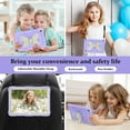 thumbnail image 6 of for Samsung Galaxy Tab A9+ 11.0" 2023 SM-X210 / SM-X215 / SM-X216 Case for Kids, with Butterfly Wings Kickstand Shoulder Strap Heavy Duty Rugged 2 In 1 Silicone PC Cover, Purple+Beige, 6 of 6