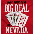 thumbnail image 2 of Funny Poker Hand Nevada NV Tourism Men's Big & Tall Graphic Zip Up Hoodie Brisco Brands 2X, 2 of 5