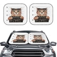 thumbnail image 2 of Balery 2 Piece Cat Holding Mugshot Sign Car Windshield Sun Shade|Foldable Front Windshield Shade for Car Front Window for Most Sedans SUV Truck-Small, 2 of 7
