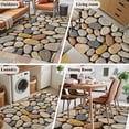 thumbnail image 5 of Area Rugs 2.7'x5', Cobblestones Carpet for Living Room Bedroom Dining Room, Gravel Rock Natural Stones Pattern Art Throw Kitchen Rugs Non Slip Washable Rectangle Indoor Outdoor Rugs, 5 of 8