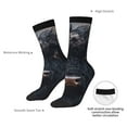 thumbnail image 4 of Cauagu Majestic Black Yak Print Crew Socks for Women and Men,Adult Athletic Running Socks 1-Pair Sports Socks Work Gear Socks with Moisture Wicking, 4 of 6