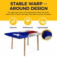 thumbnail image 4 of Puerto Rican Flag Table Cloths for 3 Foot Rectangle Tables, Vintage Geometric Art Wooden Patio Waterproof Elastic Fitted Tablecloths, Washable Rectangular Table Cover for Camping, 4 of 8