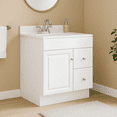 thumbnail image 5 of Design House Solid Wood Wyndham 30" Ready to Assemble 1-Door 2-Drawer Bath Vanity Cabinet, White, 5 of 14