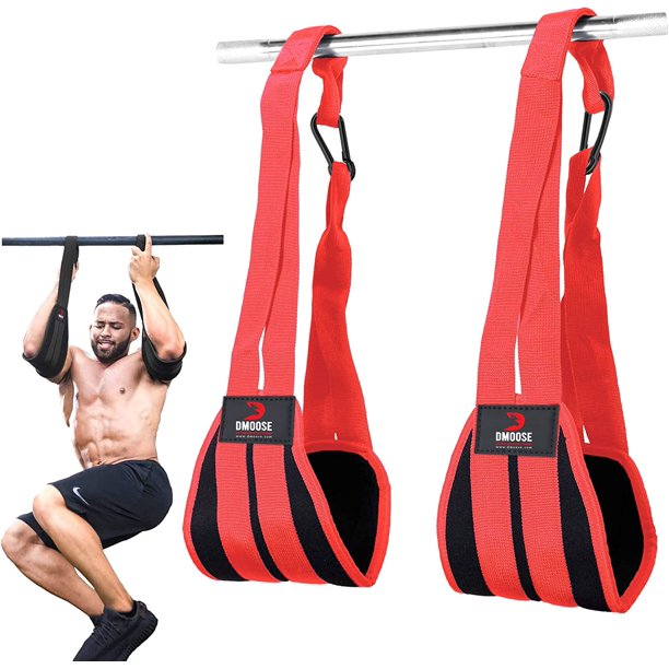 DMoose Hanging Ab Straps for Pull Up Bar & Abdominal Muscle Building, Rip Resistant and Padded