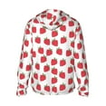 thumbnail image 2 of Picia Cartoon Strawberry Women's Men's UPF 50+ Sun Protection Hoodie Shirt Long Sleeve SPF Fishing Outdoor UV Hiking Lightweight Shirts-Medium, 2 of 9