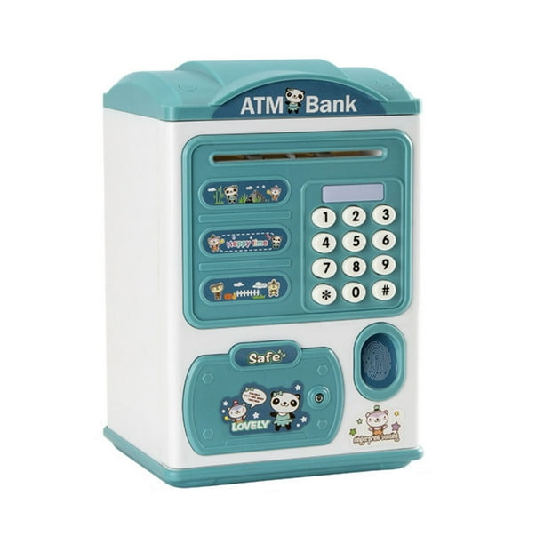 Alcancía ATM para niños con contraseña y sensor de huellas dactilares