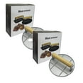 thumbnail image 1 of Oleegame 2 Pcs Rouleau de Papier d'Aluminium Humburger 6.3 Po Rond avec Poignée en Bois Résistant à la Chaleur Grill en Métal pour Barbecue Humburger Viande de Sable Steak Accessoire pour Dessus Plat Gr Argent, 1 of 9