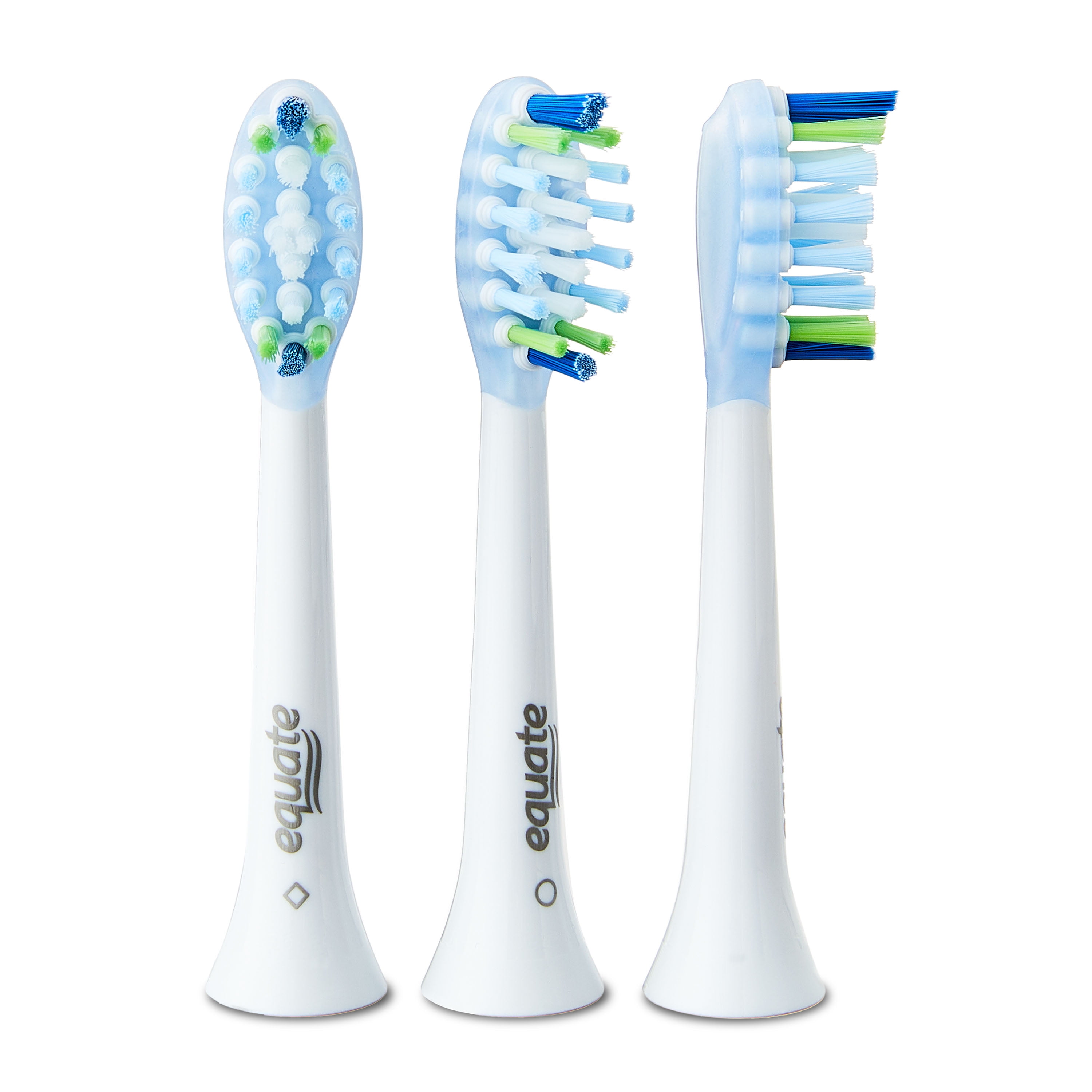 Equate SmileSonic Premium Antiplaque Electric Toothbrush Replacement Heads, 6 Count