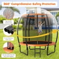 thumbnail image 5 of Topbuy Trampoline 8FT Recreational Trampoline with Ladder Enclosure Safety Pad and Anti-Rust Galvanized Steel Frame Orange, 5 of 9