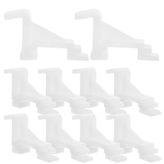LEORX 10Pack Plastic Shelf Support Clips for Kitchen Organization 1.8In
