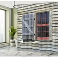 thumbnail image 5 of Ambesonne Country Shower Curtain, Village Cottage Shutter, 69"Wx84"L, Red Brown, 5 of 5