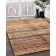 thumbnail image 3 of Ahgly Company Machine Washable Indoor Square Abstract Sandy Brown Area Rugs, 3' Square, 3 of 7