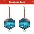 thumbnail image 2 of Hirioo Hawaiian Ship Dolphin for Acrylic Christmas Pendant Hanging Christmas Tree Ornaments, Car, Home, Office Gift Decor-Hexagon, 2 of 7
