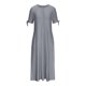 thumbnail image 4 of Vestido largo de verano para mujer: vestido informal de manga corta con cuello en V, botones y bolsillos, estilo boho maxi, 4 of 4