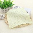 thumbnail image 3 of Fenull Solid Color Baby Small Square Towel Children'S Handkerchief Baby Face Wash Towel Yellow A,Muslin Washcloths Towel Set for Bathroom Kitchen Purpose Extra Soft Newborn Baby Towel, 3 of 3
