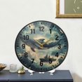 thumbnail image 4 of Yayeee Wall Clock Battery Operated 11.9" Silent Quartz Non-Ticking for Living Room Decor, Beige Floating Whale, 4 of 8