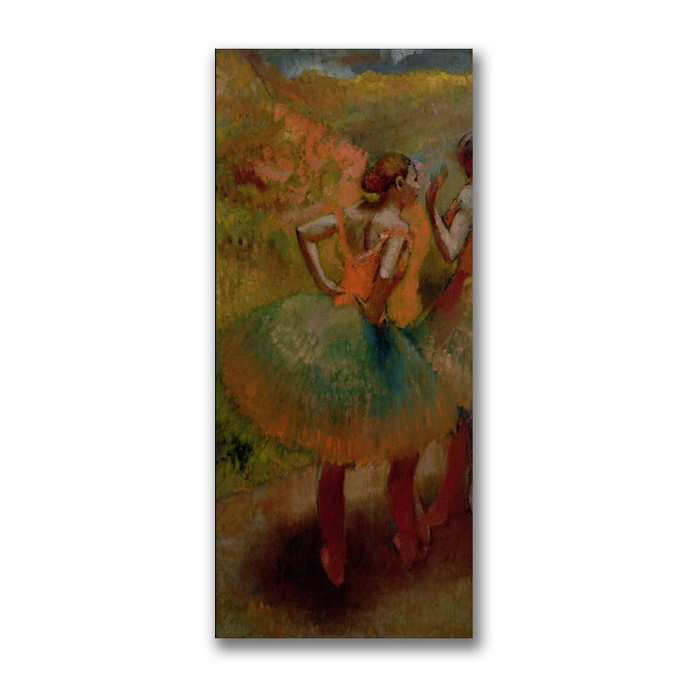 Trademark Fine Art "Dancers Wearing Green Skirts" Canvas Wall Art by Edgar Degas