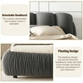 thumbnail image 3 of King Size Bed with Detachable Headboard, Luxury Upholstered Bed with Large and Cloud-Like Headboard, Wooden Bed Frame Load Capacity 1000LBS, No Box Spring Needed, Gray(Expect Arrive date 2024/3/15), 3 of 9