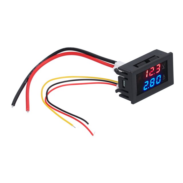 Voltmeter Ammeter, Multimeter Panel 0.28in LED Digital Tube PCB Meter Scope DC 0V-100V 3 Ranges For Circuit Protection For Wiring 10A,50A,100A