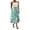 Cyan, variant on WTOBBY Women's Floral Print Bohemian Skirt Casual Temperament with Convenient Pocket, Lightweight Stylish Skirt for Beach Picnics Streetwear and Summer Events,Blue L