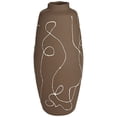 thumbnail image 6 of Dahlia Studios Zulu 13" High Matte Brown Decorative Vase, 6 of 7