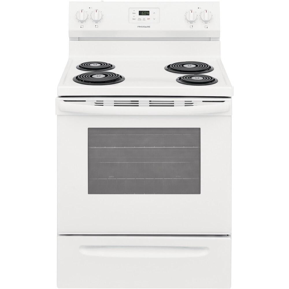 Frigidaire FCRC3012AW 30"" Electric Range with 4 Coil Elements 5.3 cu