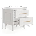 thumbnail image 6 of Asofer 2-drawer White Nightstand Set, 20"H Bedside Table Set with 2 Metal Handle, for Bedroom and Living Room, 6 of 9