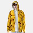 thumbnail image 4 of Sigee Ripe Yellow Lemon Print UPF50+ Men's Sun Protection Hoodie Shirt SPF UV Shirt Long Sleeve Fishing Outdoor Lightweight, S-3XL, 4 of 9