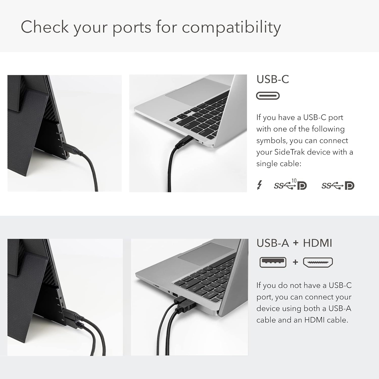 Monitor Portatil SideTrak Solo 15.6'' 4K UHD LED HDMI USB-C