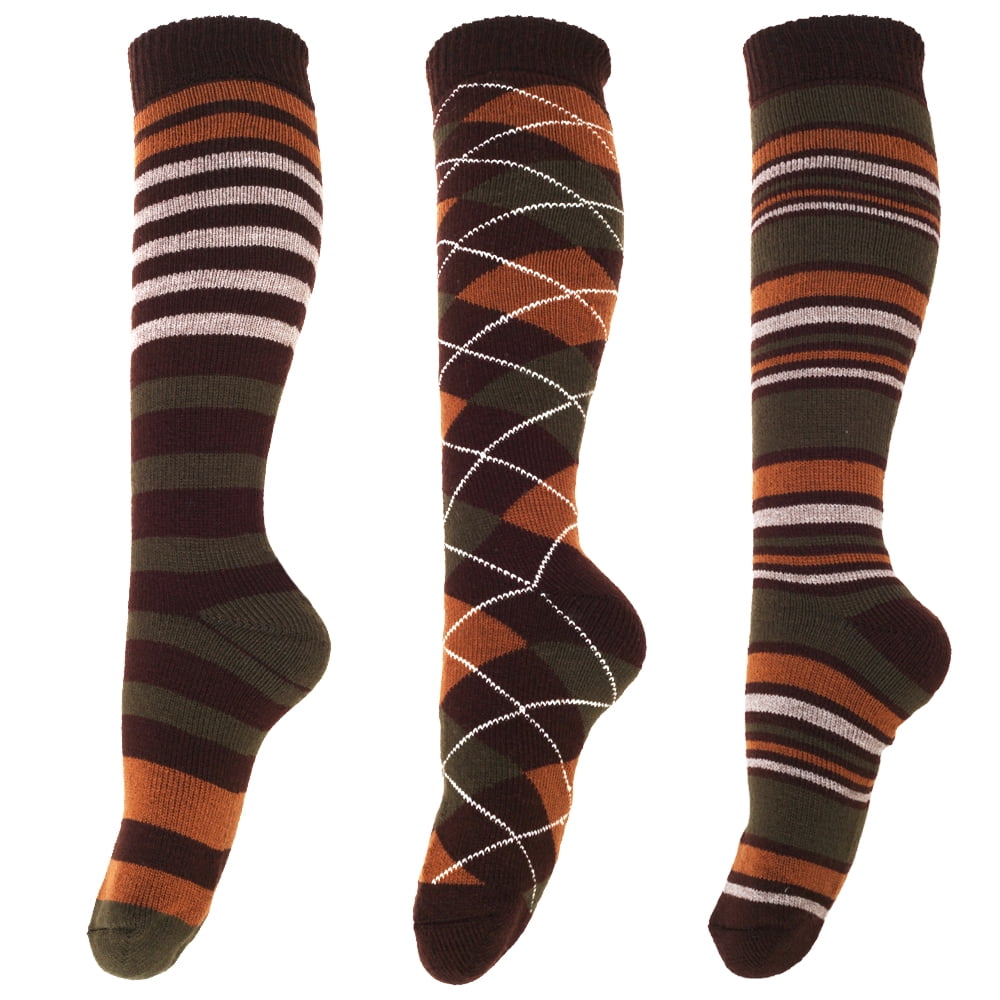 Mens Patterned Wellington Boot Socks (3 
