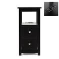 thumbnail image 3 of Side Tables for Living Room, Narrow End Table with Charging Station Sofa Side, Black Nightstand with Drawers, 3 of 11