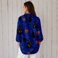thumbnail image 2 of Nyfairy Plus Size Women's Halloween Print Long Sleeve Button Down Casual Shirt, 2 of 5
