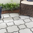 thumbnail image 4 of SAFAVIEH Beach House Sharla Geometric Indoor/Outdoor Area Rug, Light Grey/Charcoal, 4' x 4' Round, 4 of 6