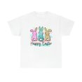 thumbnail image 2 of Happy Easter with bunnies design Unisex Heavy Cotton Tee, 2 of 9