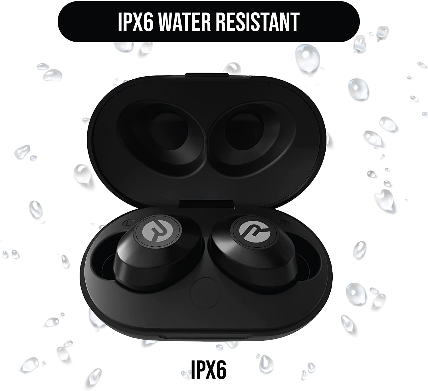 Raycon Everyday Earbuds Wireless and Bluetooth Earbuds Microphone 32 Hours Matte Black