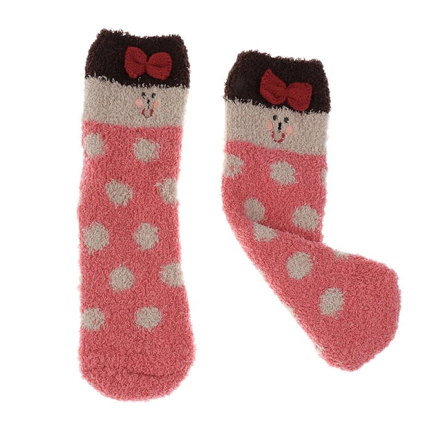 Calcetines para mujer Colco Set Cartoon Fleece Slipper Calcetines Navidad