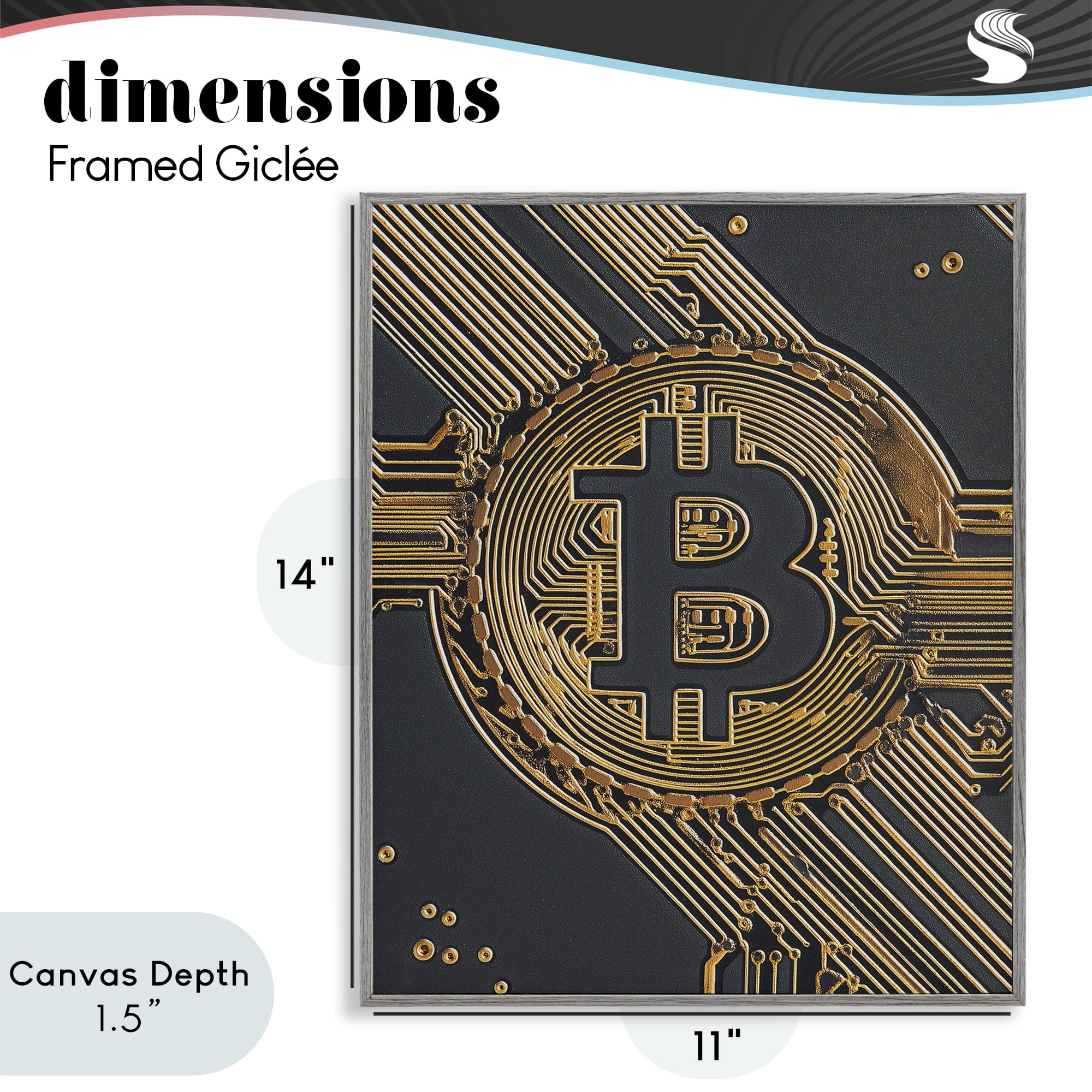 Stupell Industries Web Of Wealth Circuits Gray Framed Giclee Art, design by Svetlana Aleynikova