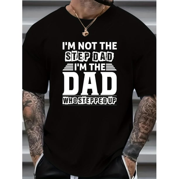 Men's "DAD" Graphic Print T-shirt For Summer, Men's Clothing