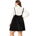 thumbnail image 4 of GRACE & GRANDEUR Jupes à Bretelles Grande Taille pour Femmes Taille Haute Polyvalente Jupe Patineuse Évasée Robe Noire 4X, 4 of 6