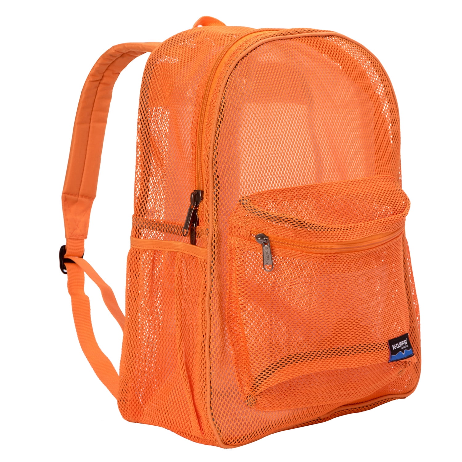 orange mesh backpack